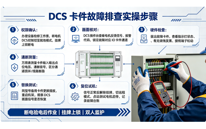 DCS电机状态异常，卡件故障与电房继电器故障实操方法